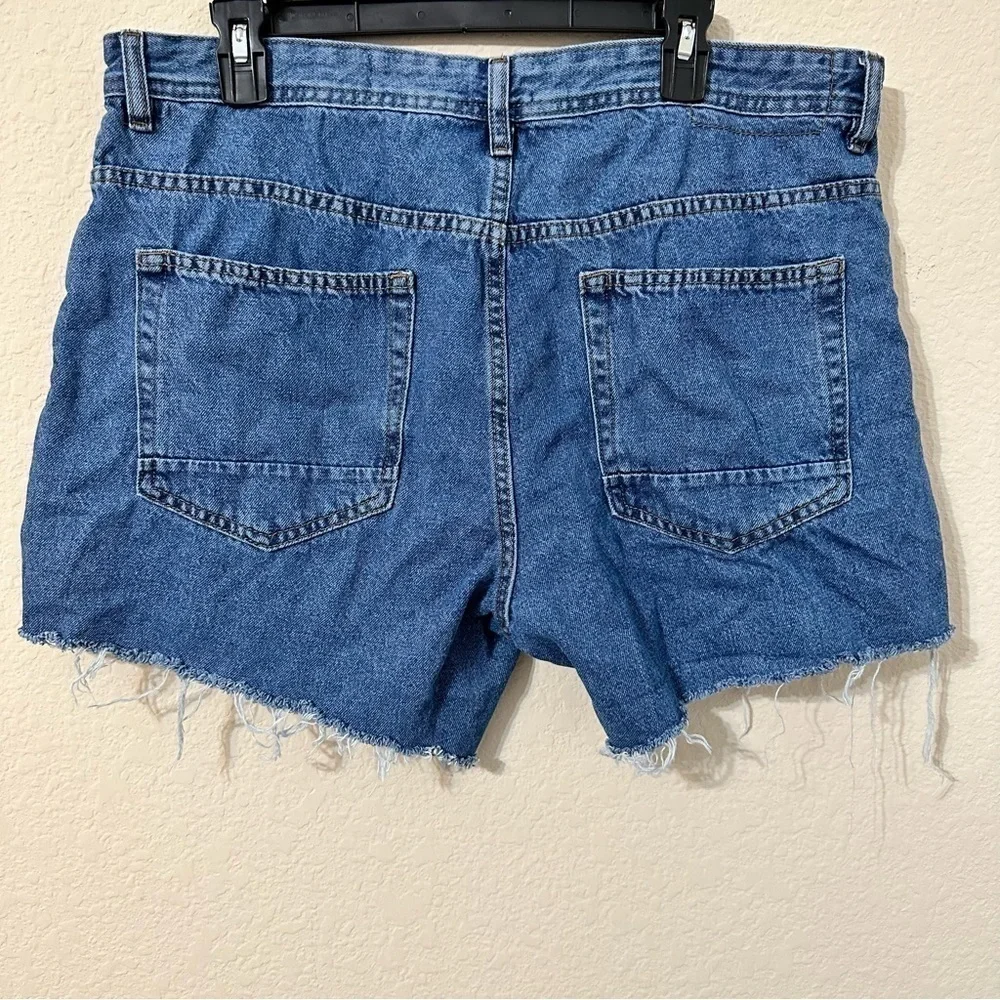 Cotton On Jean Shorts High Waisted Baggy Distressed Denim Trendy Summer